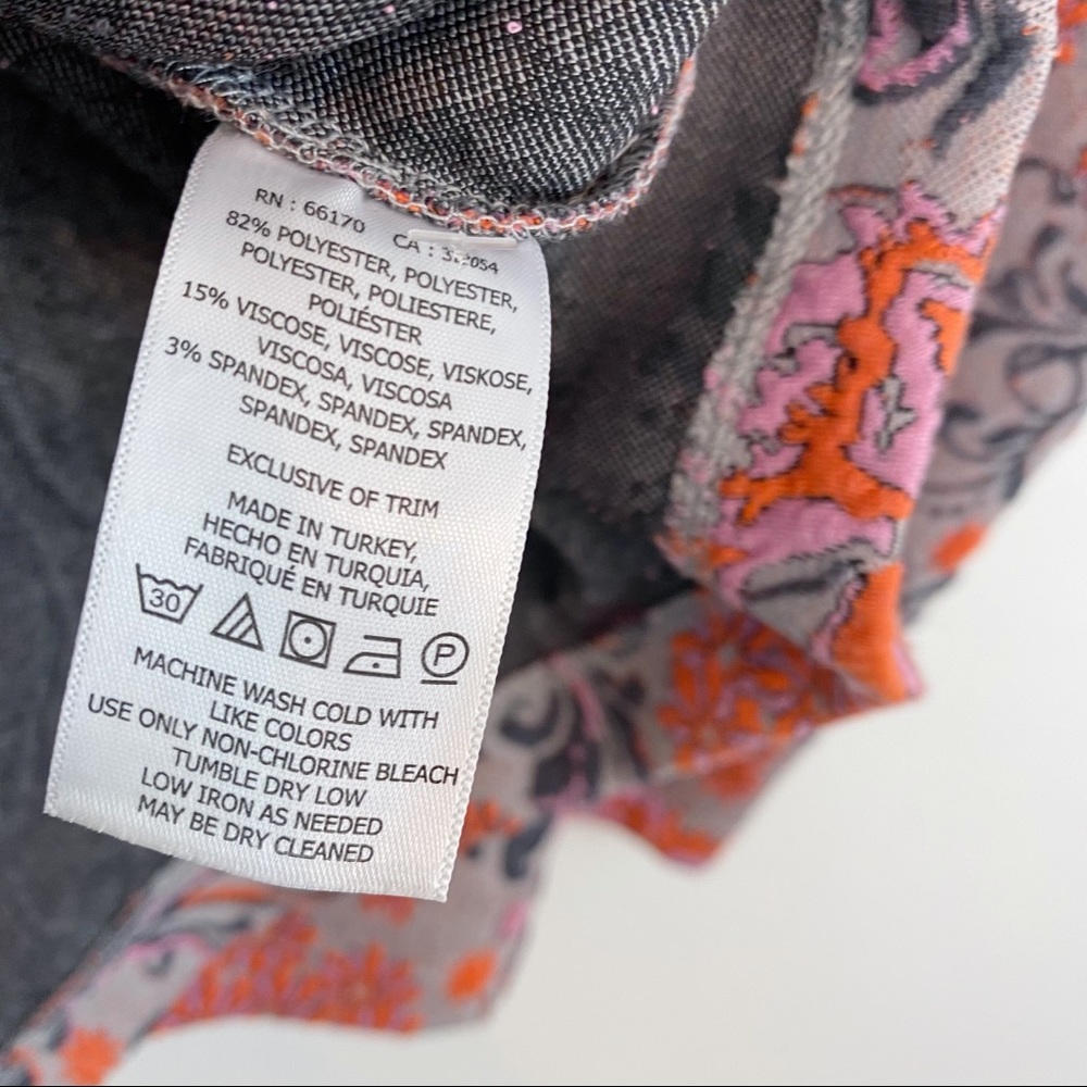 Anthropologie Orange and Blue Floral Tank Top - Picture 9 of 15